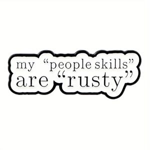 SUPERNATURAL CASTIEL 'MY PEOPLE SKILLS ARE RUSTY' ENAMEL LAPEL PIN BROOCH NWT